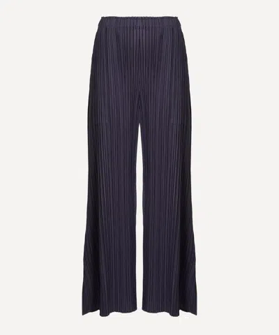 Issey Miyake Pleats Please  Women's Monthly Colours: July Dark Grey Pleated Trousers In Black