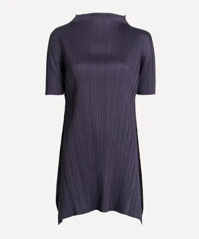 Issey Miyake Pleats Please  Women's Monthly Colours: July Dark Grey Pleated Tunic In Purple