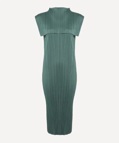 Issey Miyake Pleats Please  Women's Monthly Colours: June Midi Dress In Green