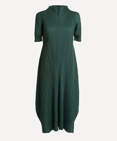 Issey Miyake Pleats Please  Women's Monthly Colours: March Pleated Dress In Green