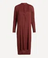 Issey Miyake Monthly Colors: October Pleated-button Coat In Brown