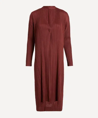 ISSEY MIYAKE PLEATS PLEASE ISSEY MIYAKE WOMEN'S MONTHLY COLOURS OCTOBER PLEATED COAT