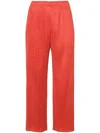 Issey Miyake Pleats Please  Pleated Cropped Trousers