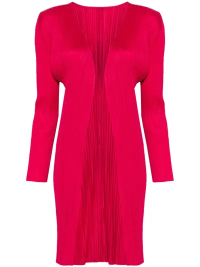 Issey Miyake Pleats Please  Women Pleated Midi Cardigan