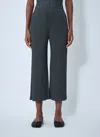 Issey Miyake Elastic Waist Casual Pants In Gray
