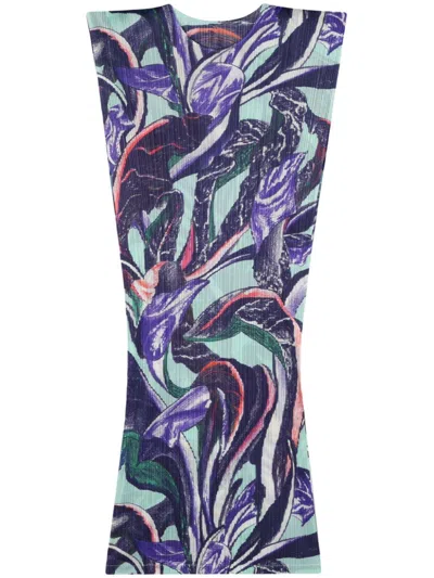 ISSEY MIYAKE PLEATS PLEASE ISSEY MIYAKE WOMEN PRINTED PLEATED MIDI DRESS