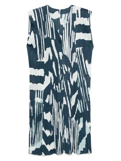 Issey Miyake Pleats Please  Women Printed Pleated Vest
