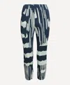 Issey Miyake Pleats Please  Women's Refraction Cropped Trousers In Blue