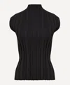 Issey Miyake Pleats Please  Women's Rib-knit Top In Black