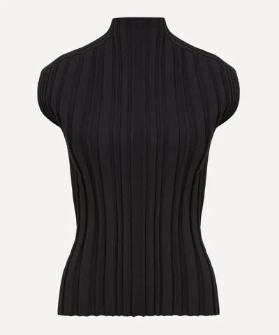Issey Miyake Pleats Please  Women's Rib-knit Top In Black