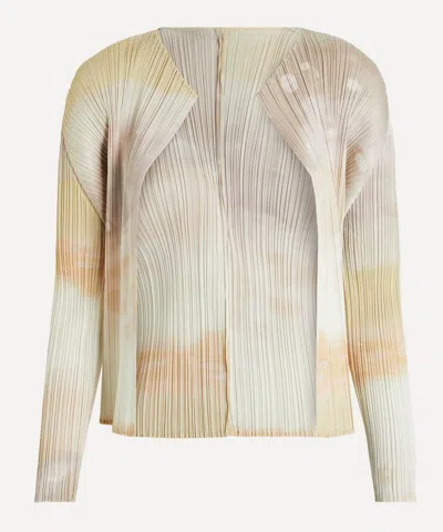 Issey Miyake Pleats Please  Women's Sea Bubble Pleated Cardigan In Gray