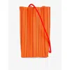 Issey Miyake Bloom Pleated Clutch In Habanero