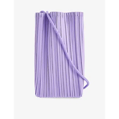 Issey Miyake Pleats Please  Womens Purple Onion Bloom Woven Cross-body Bag