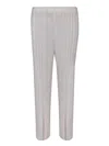 ISSEY MIYAKE PLEATS PLEASE IVORY STRAIGHT TROUSERS