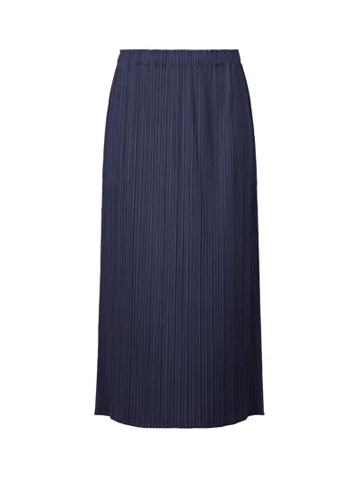 Issey Miyake Pleats Please Monthly Skirt Navy In Blue