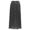 Issey Miyake Pleats Please Overstitched Denim Tromp Loeil Skirt In Blue