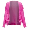 Issey Miyake Pleats Please Pleated 3d Cut Hem Cardigan Jacket In Pink