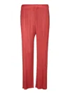ISSEY MIYAKE PLEATS PLEASE RED TROUSERS
