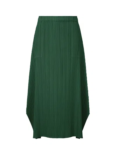 Issey Miyake Pleats Please Skirt Dark Green In Black