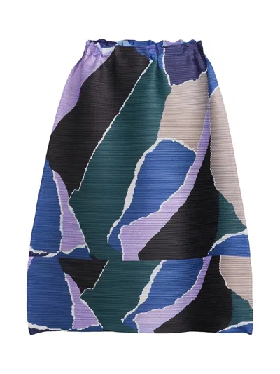 Issey Miyake Pleats Please Surprise Skirt Purple In Multi