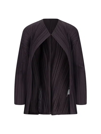 Issey Miyake Pleats Please Sweaters In Brown