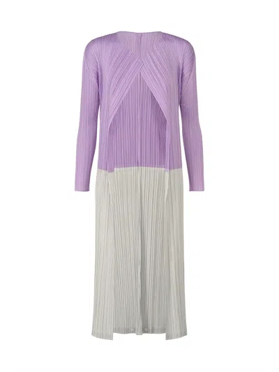 Issey Miyake Pleats Please Swing Coat L Purple