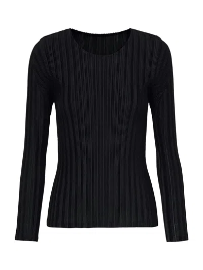 Issey Miyake Pleats Please Top Black