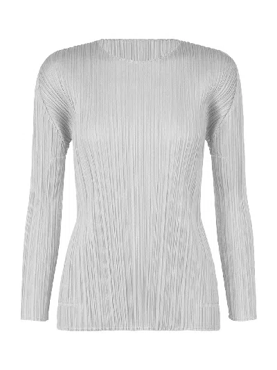 Issey Miyake Pleats Please Top L Grey In Gray