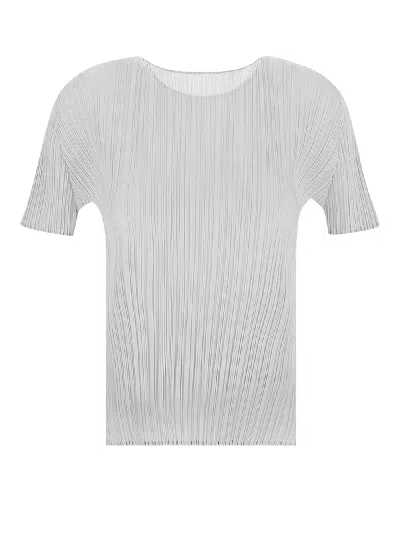 Issey Miyake Pleats Please Top L Grey In Gray