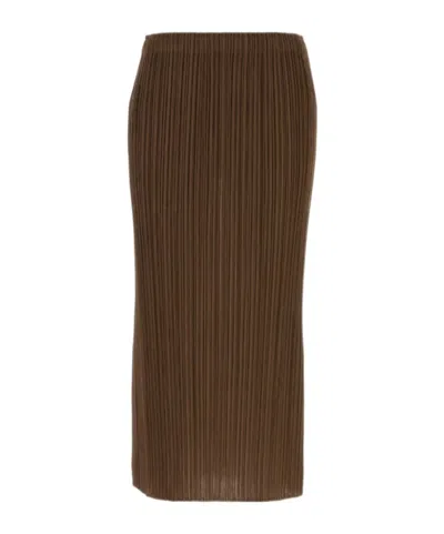 Issey Miyake Pleats Skirts In Brown