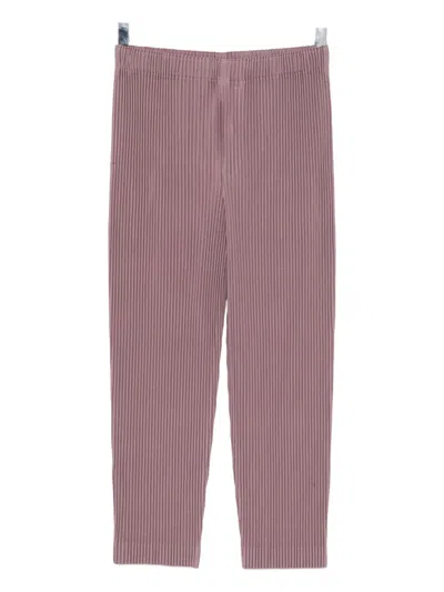 Issey Miyake Pleats Trouser In Burgundy