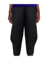 Issey Miyake Plissé Cropped Trousers In Black