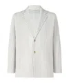Issey Miyake Plissé-effect Single-breasted Blazer In White