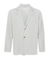 Issey Miyake Plissé-effect Single-breasted Blazer In White