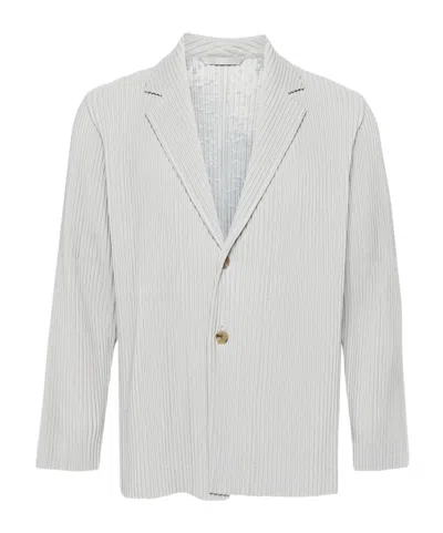 ISSEY MIYAKE PLISSÉ-EFFECT SINGLE-BREASTED BLAZER