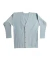 Issey Miyake Plissé-effect V-neck Cardigan In Gray