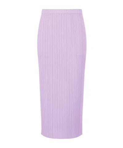 Issey Miyake Plissé High-waist Midi Skirt In Purple