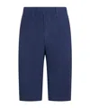 Issey Miyake Navy Tailored Pleats 2 Shorts In Blue