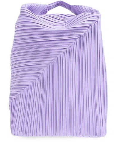 Issey Miyake Plissé Backpack In 紫色