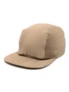 Issey Miyake Plissé Baseball Cap In Brown