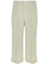 Issey Miyake Polyester Striped Ribbed Bermuda Shorts In Neutrals