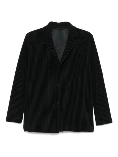 Issey Miyake Plissé Blazer In Black
