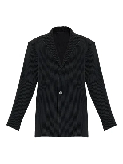 Issey Miyake Plissé Blazer In Black
