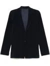 Issey Miyake Pleated Single-breasted Jacket In Blue