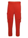 Issey Miyake Plissé Cargo Pants In Red
