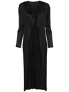 Issey Miyake Basics Longline Cardigan In Black
