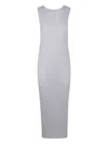 Issey Miyake Basics Sleevesless Midi Dress In Blue