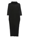 Issey Miyake Plissé-effect Midi Dress In Black