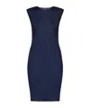 Issey Miyake Plissé-effect Midi Dress In Blue