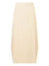 Issey Miyake Plissé-effect Midi Skirt In Neutrals